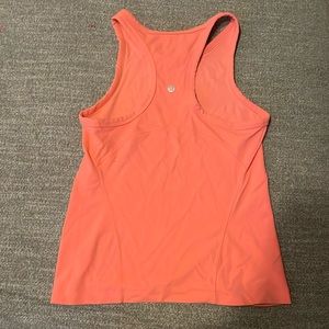 Lululemon align waist length racerback tank top, raspberry cream, size 6
